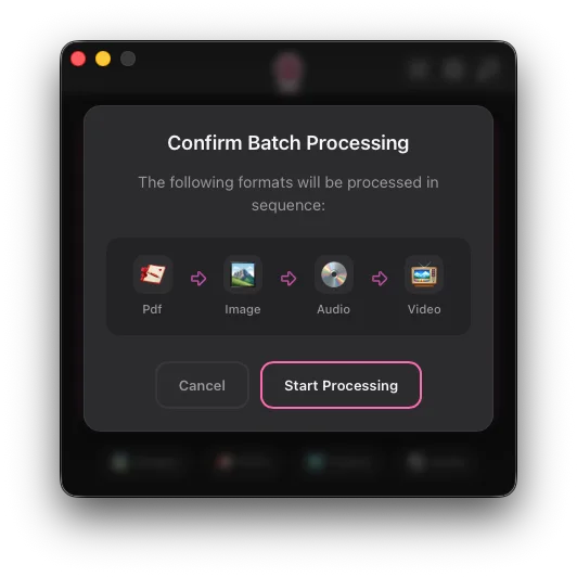 Jollycat drag and drop file conversion showing automatic format detection on macOS